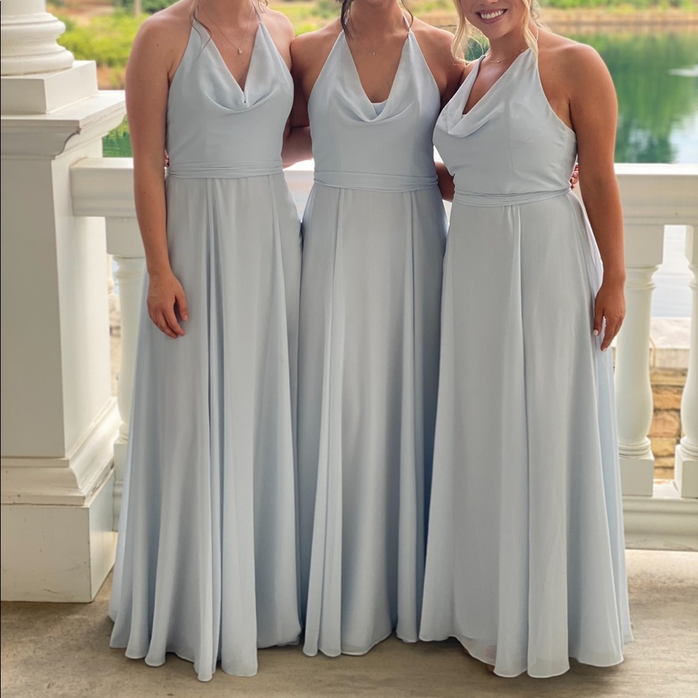 Amsale Daryn Dress in Ice